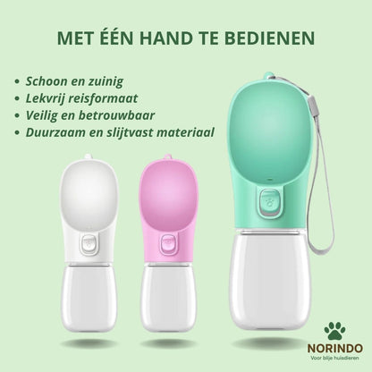 Norindo BuddyBottle – Luxe hondenbidon voor onderweg