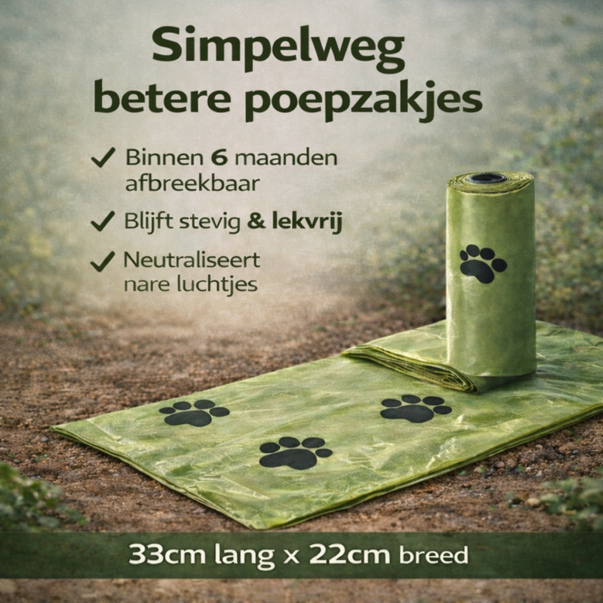 Norindo CleanCarry – Biologisch Afbreekbare Poepzakjes (10 rollen / 150 zakjes)