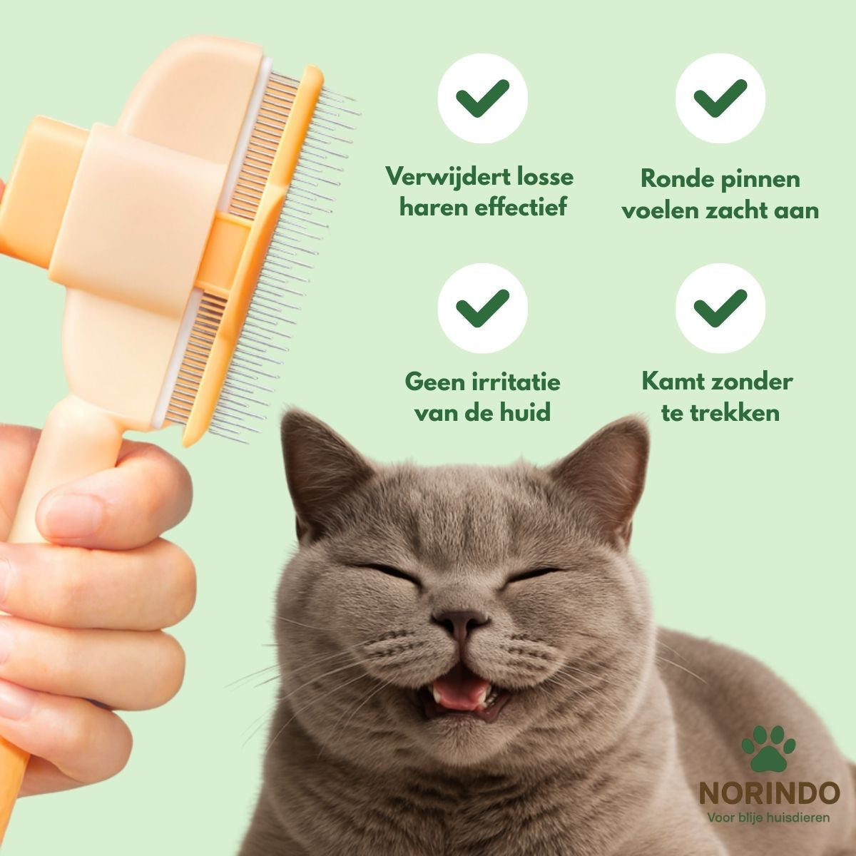 Norindo SilkySwipe – Houdt de vacht glanzend en klitvrij