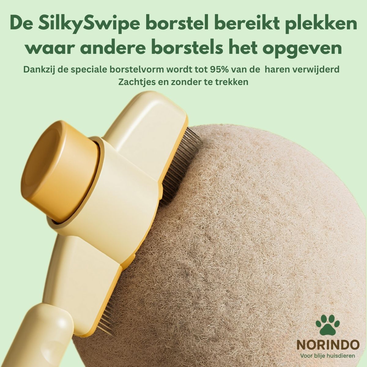 Norindo SilkySwipe – Houdt de vacht glanzend en klitvrij